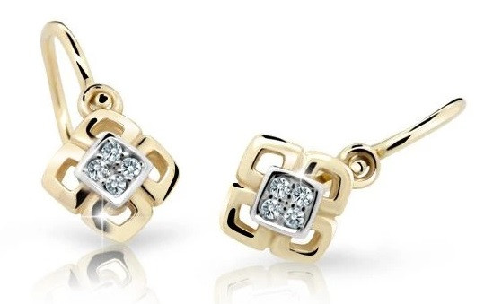 Cutie Diamonds Dětské bicolor náušnice ze zlata s diamanty C2240-10-10-X-1-D