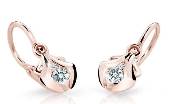 Cutie Diamonds Krásné dětské náušnice z růžového zlata s diamanty C2224-10-10-X-4-D