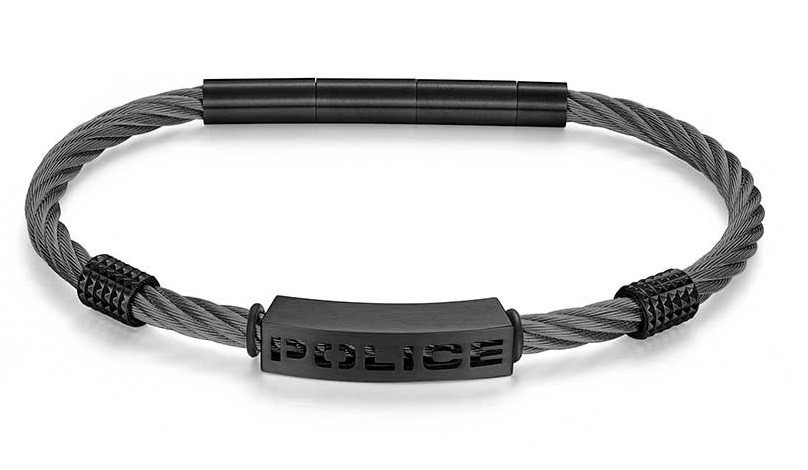 Police Černý ocelový náramek pro muže Quadro PEAGB0039902