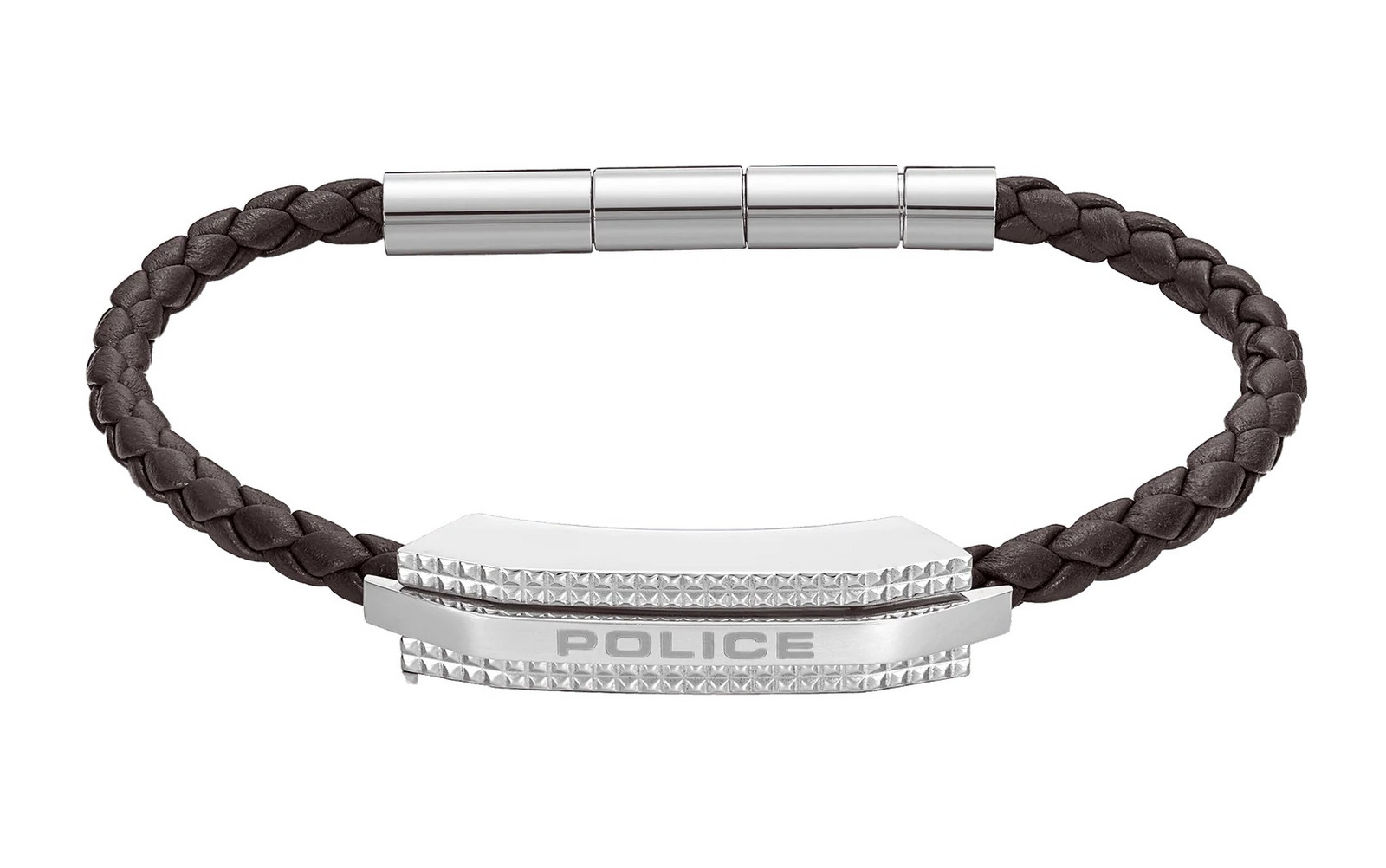 Police Hnědý kožený náramek Gripcord PEAGB0038104