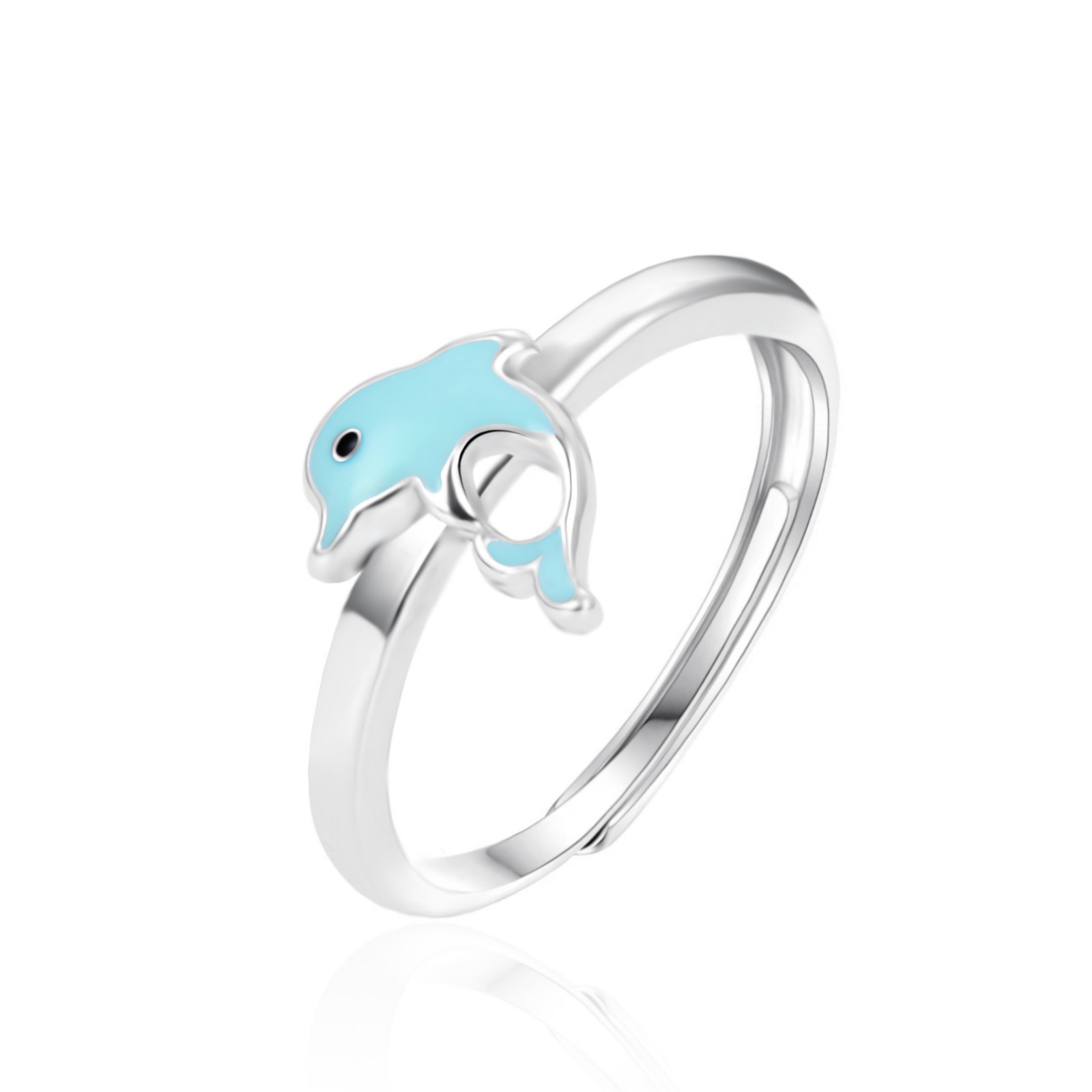 Agato Stříbrný dětský prsten Delfín AGT-RD02