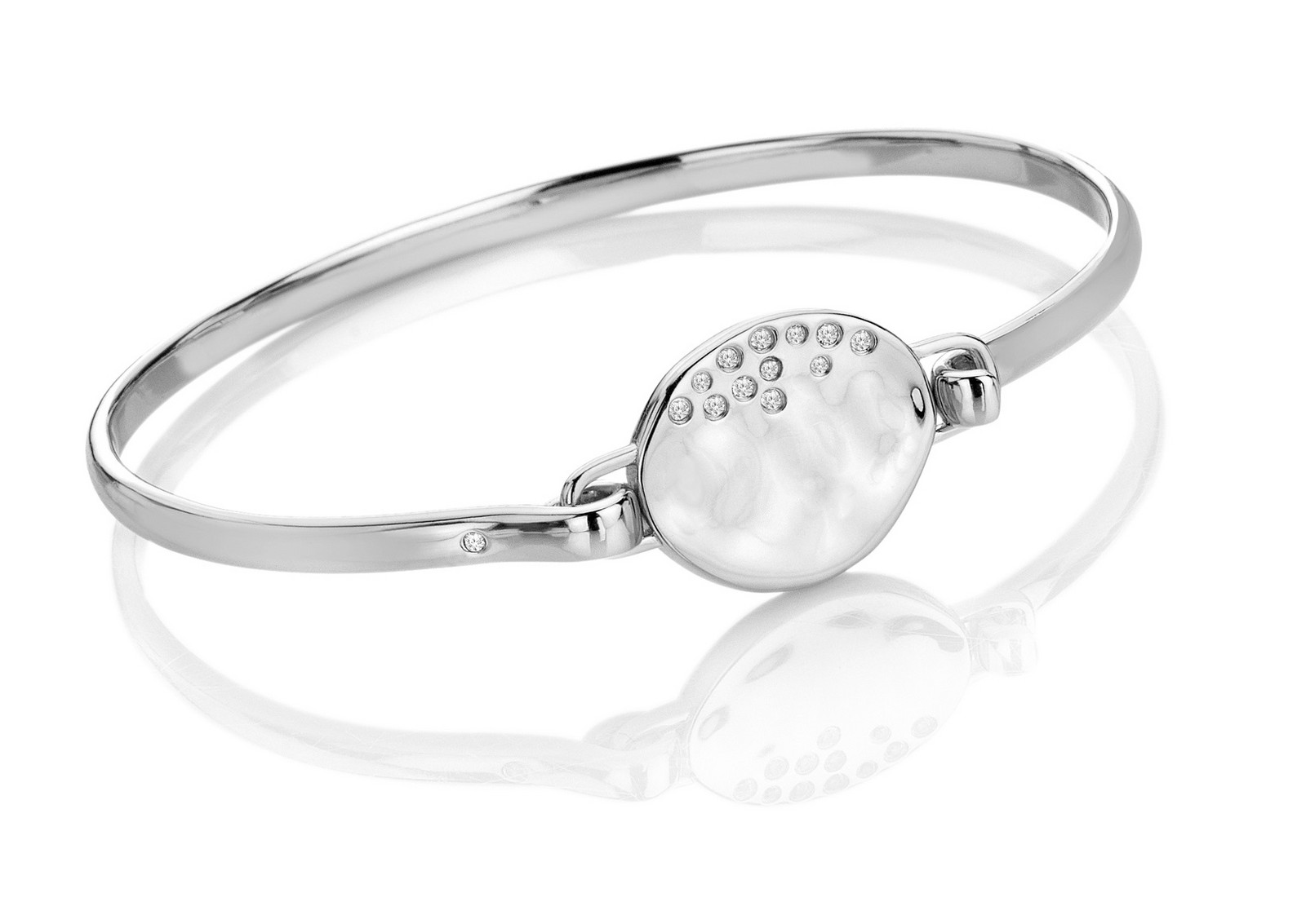 Hot Diamonds Pevný stříbrný náramek s topazy a diamantem Illuminate DC214