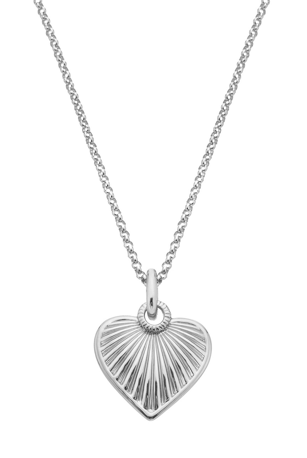 Hot Diamonds Stříbrný srdíčkový náhrdelník s diamantem Essence DP1029 (řetízek, přívěsek)