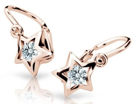 Cutie Diamonds Dětské náušnice Hvězdičky z růžového zlata s brilianty DC1942-10-00-X-4