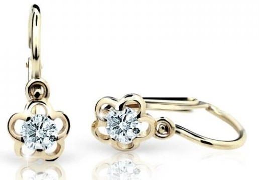 Cutie Diamonds Kytičkové dětské náušnice ze žlutého zlata s brilianty DC1945-10-00-X-1