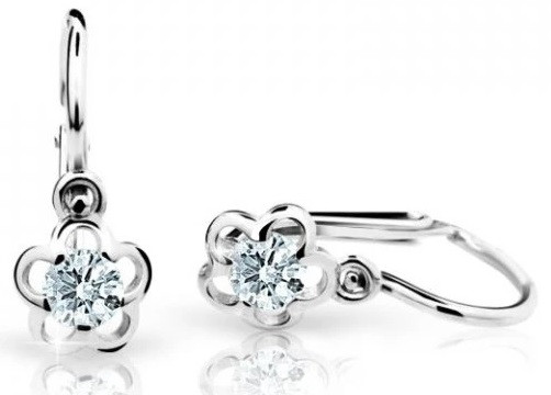 Cutie Diamonds Kytičkové dětské náušnice z bílého zlata s brilianty DC1945-10-00-X-2