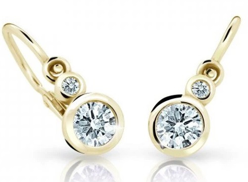 Cutie Diamonds Dětské náušnice ze žlutého zlata s brilianty DC1984-10-00-X-1