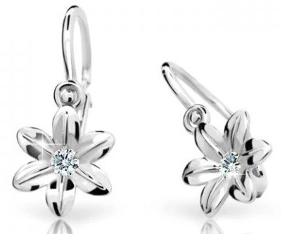 Cutie Diamonds Dětské kytičkové náušnice z bílého zlata s brilianty DC1993-10-00-X-2