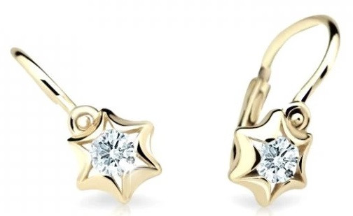 Cutie Diamonds Dětské náušnice ze žlutého zlata Hvězdy s brilianty DC2159-10-00-X-1