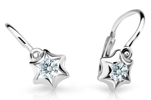 Cutie Diamonds Dětské náušnice z bílého zlata Hvězdy s brilianty DC2159-10-00-X-2