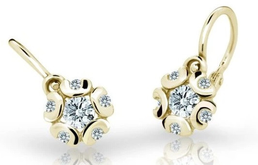 Cutie Diamonds Krásné dětské náušnice ze žlutého zlata s brilianty DC2178-10-00-X-1