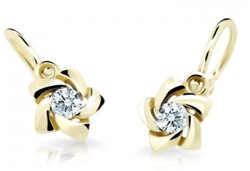 Cutie Diamonds Slušivé dětské náušnice ze žlutého zlata s brilianty DC2201-10-00-X-1