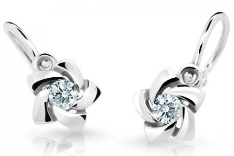 Cutie Diamonds Slušivé dětské náušnice z bílého zlata s brilianty DC2201-10-00-X-2