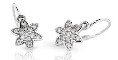 Cutie Diamonds Dětské náušnice Hvězdičky z bílého zlata s brilianty DC2206-10-00-X-2