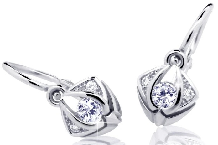 Cutie Diamonds Slušivé dětské náušnice z bílého zlata s brilianty DC2217-10-00-X-2