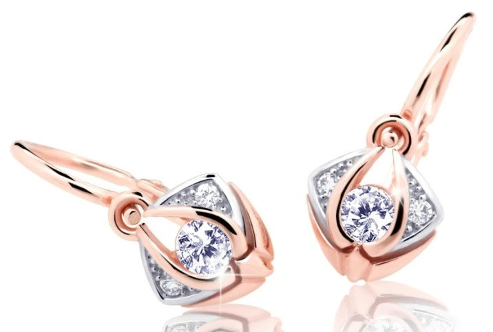 Cutie Diamonds Slušivé dětské bicolor náušnice ze zlata s brilianty DC2217-10-00-X-4