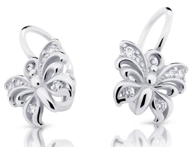 Cutie Diamonds Dětské náušnice z bílého zlata Motýlci s brilianty DC2226-10-00-X-2