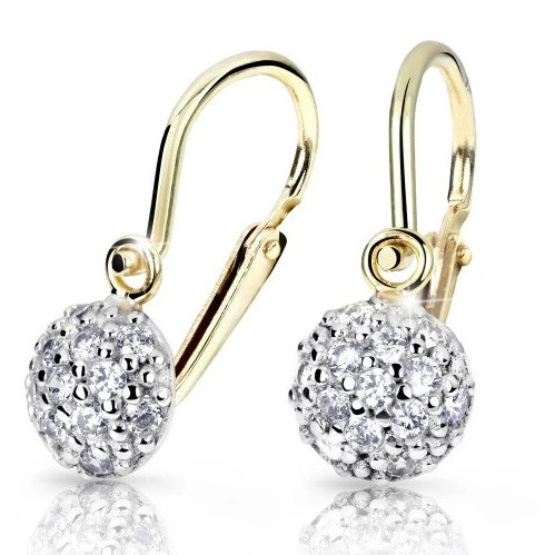 Cutie Diamonds Luxusní dětské bicolor náušnice ze zlata s brilianty DC2747-10-00-X-1