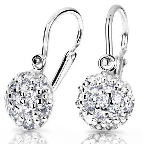 Cutie Diamonds Luxusní dětské náušnice z bílého zlata s brilianty DC2747-10-00-X-2