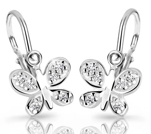 Cutie Diamonds Dětské zlaté náušnice Motýlci s brilianty DC2748-10-10-X-2