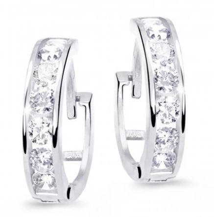Cutie Diamonds Slušivé dětské náušnice z bílého zlata s brilianty DC3345-10-00-X-2