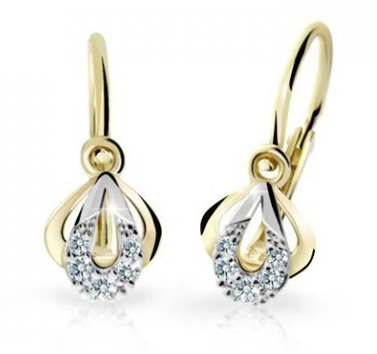 Cutie Diamonds Bicolor dětské náušnice ze zlata s brilianty C2270-10-10-X-1-D