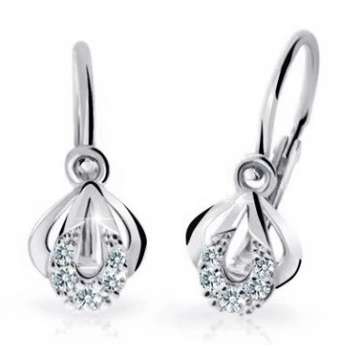 Cutie Diamonds Dětské náušnice z bílého zlata s brilianty C2270-10-10-X-2-D