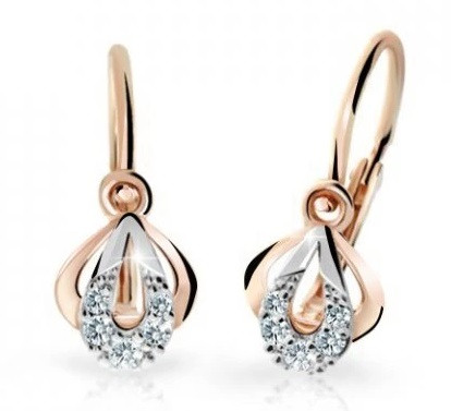 Cutie Diamonds Bicolor dětské náušnice ze zlata s brilianty C2270-10-10-X-4-D