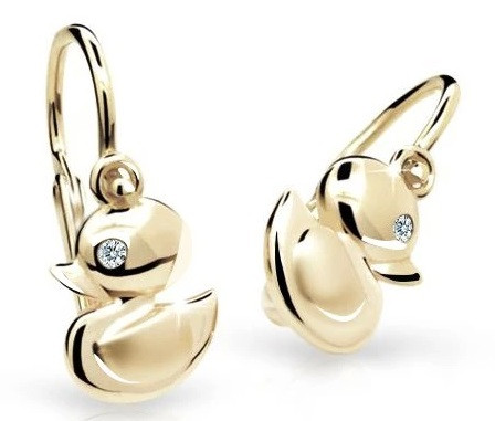 Cutie Diamonds Dětské náušnice ze žlutého zlata s brilianty DC1954-10-00-X-1