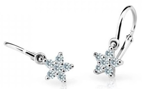 Cutie Diamonds Dětské náušnice z bílého zlata Hvězdičky s brilianty DC2118-10-00-X-2
