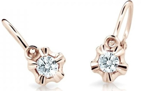 Cutie Diamonds Dětské náušnice z růžového zlata s brilianty DC2158-10-00-X-4