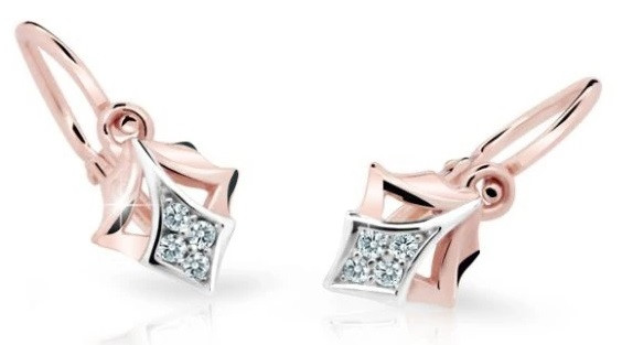 Cutie Diamonds Dětské bicolor náušnice ze zlata s brilianty C2220-10-10-X-4-D