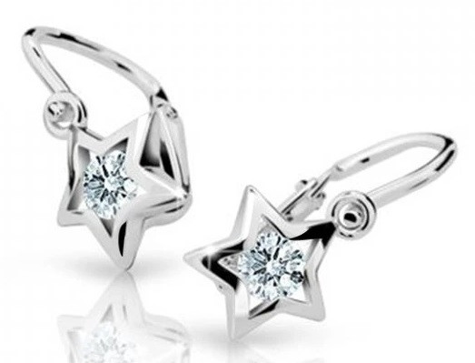 Cutie Diamonds Dětské náušnice Hvězdičky z bílého zlata s brilianty DC1942-10-00-X-2