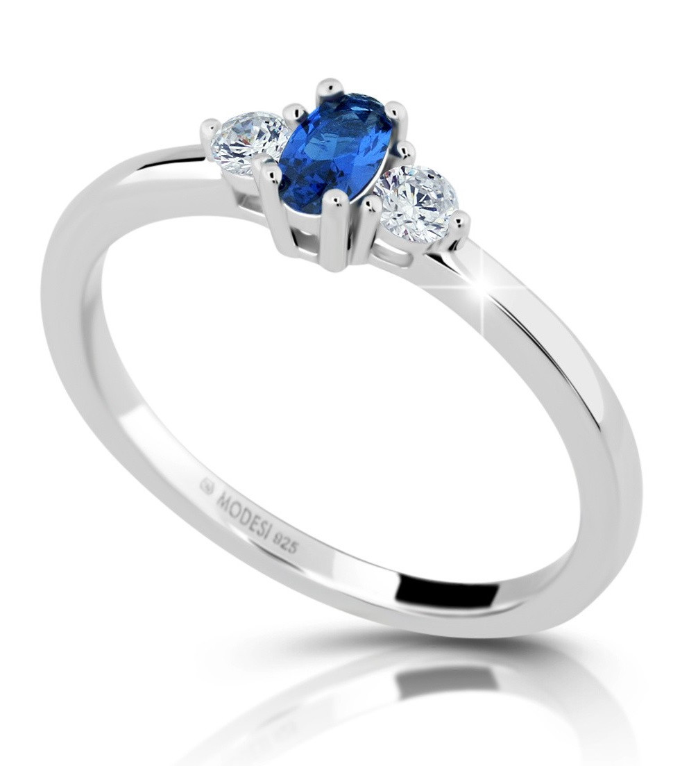 Modesi Půvabný stříbrný prsten se zirkony M01413 52 mm