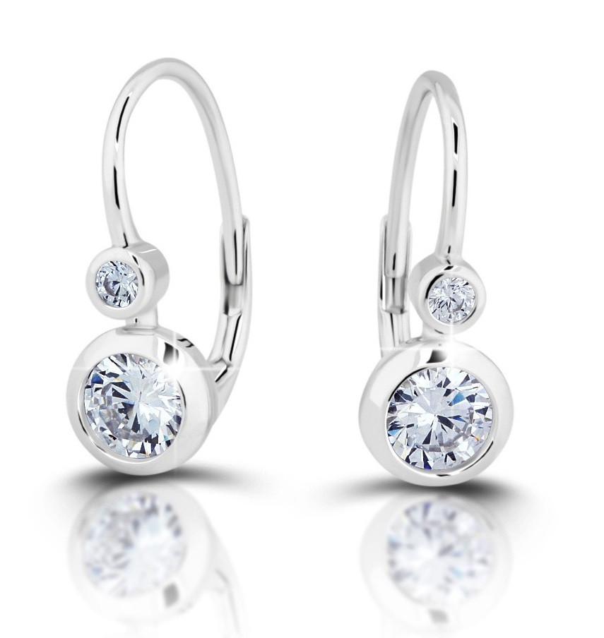 Modesi Stříbrné visací náušnice s kubickými zirkony M02321