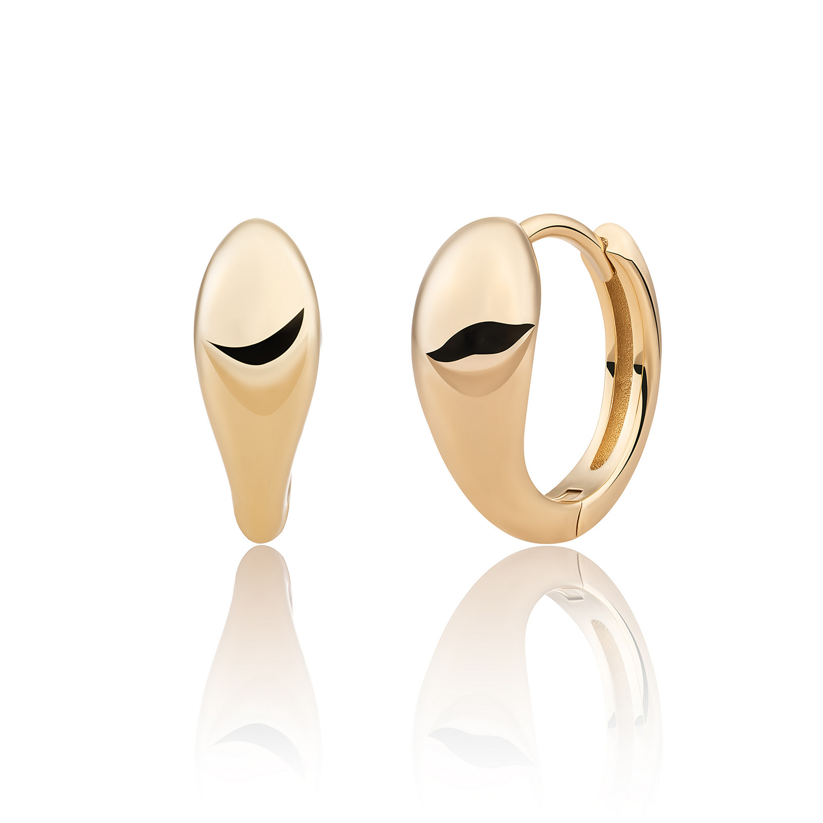 Sparkling Jewels Pozlacené kruhové náušnice EAG32