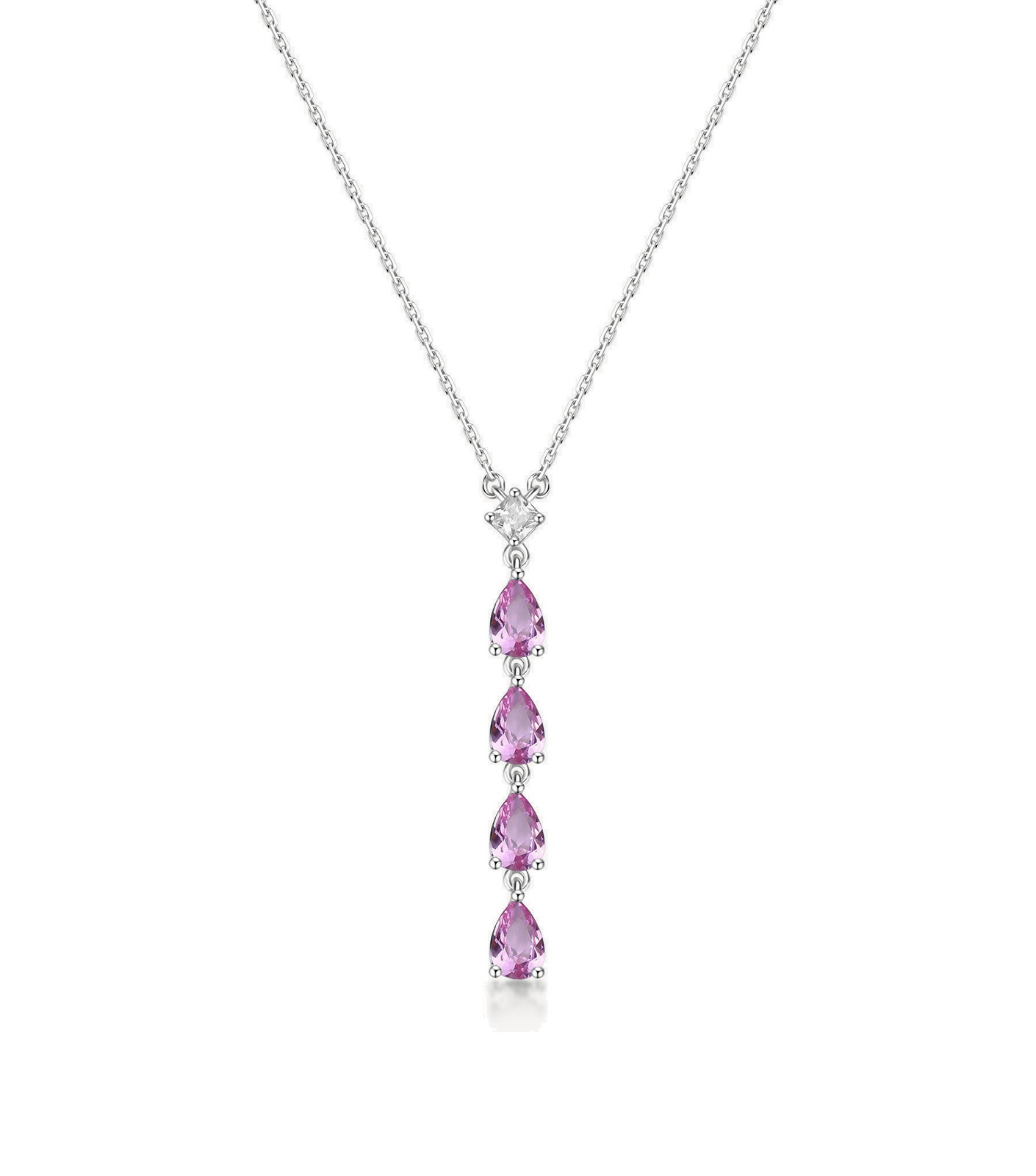 Brosway Stříbrný náhrdelník s kubickými zirkony Vibrant Pink Fancy FVP112