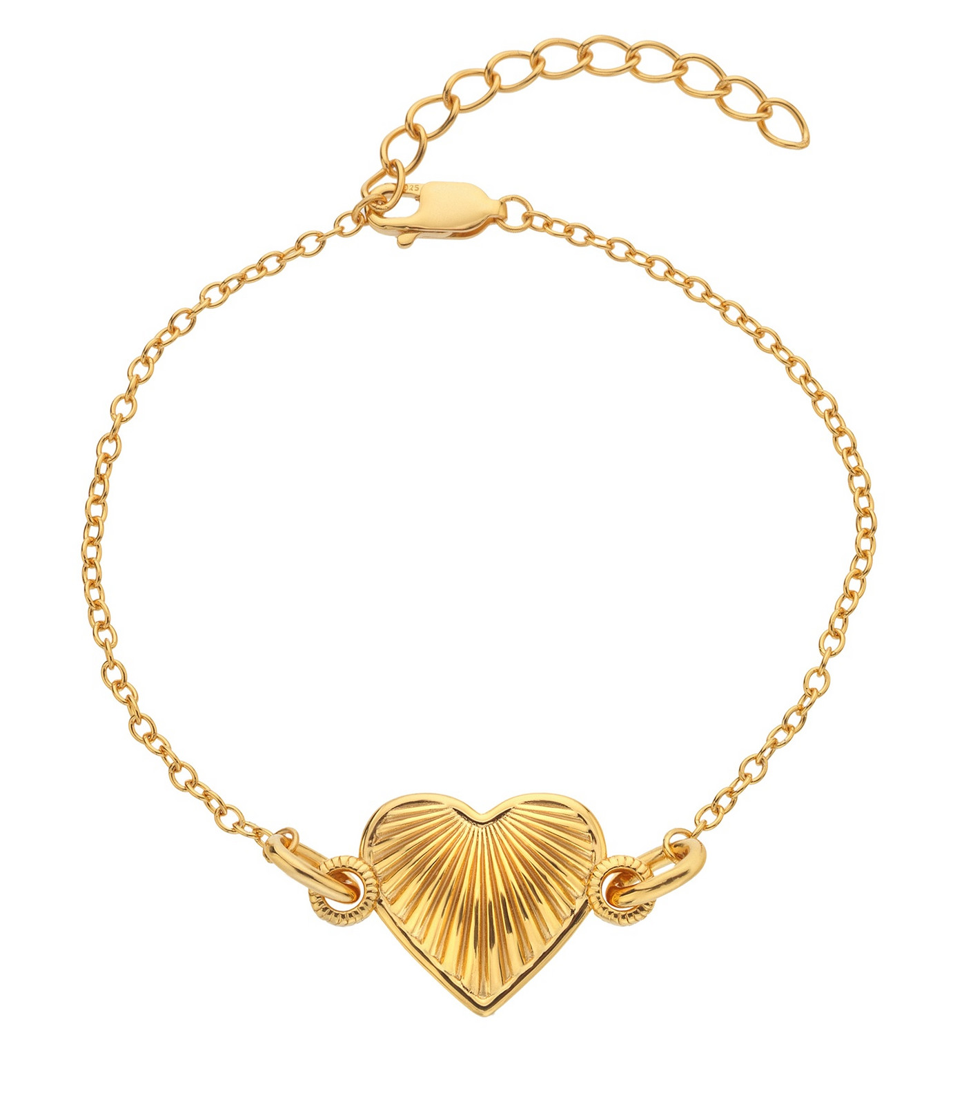 Hot Diamonds Pozlacený srdíčkový náramek s pravým diamantem Jac Jossa Hope DL694