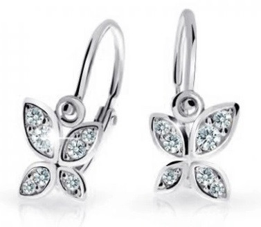 Cutie Jewellery Dětské náušnice z bílého zlata Motýlci C2259-10-X-2 bílá