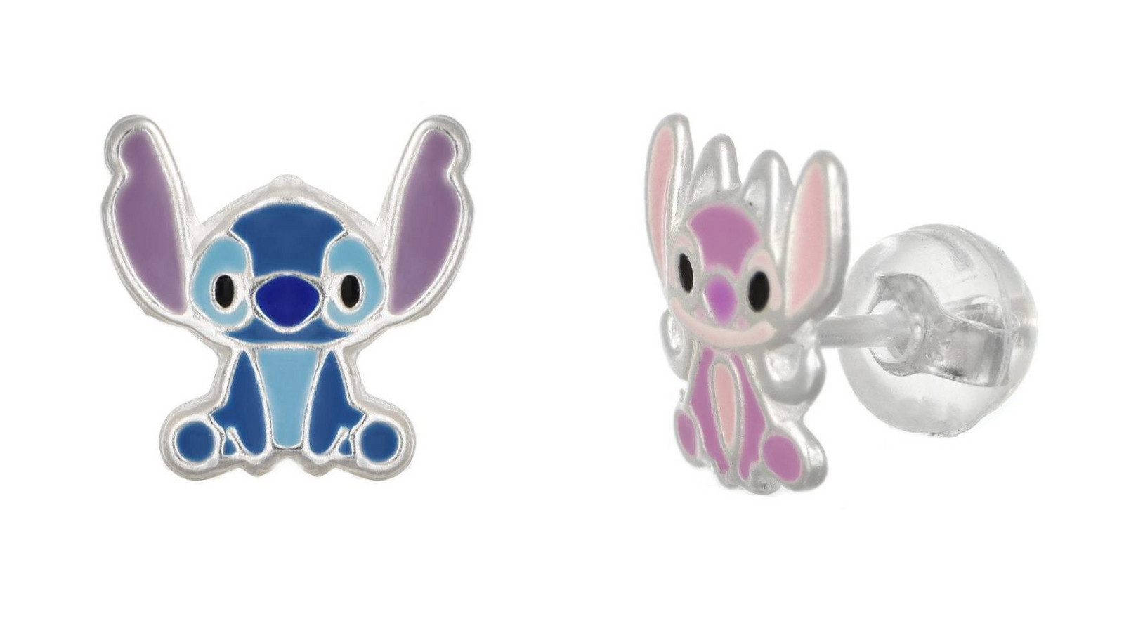 Disney Stříbrné asymetrické náušnice Lilo & Stitch ES00088SL.CS