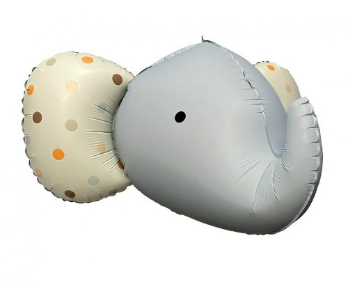 Foliový balonek 3D Slon, šedý 63 x 50 cm