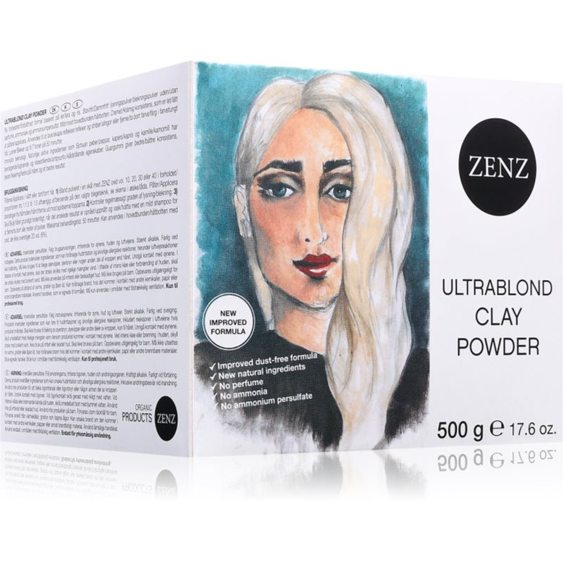 ZENZ Organic Ultrablond Clay Powder zesvětlující pudr bez amoniaku 500 g