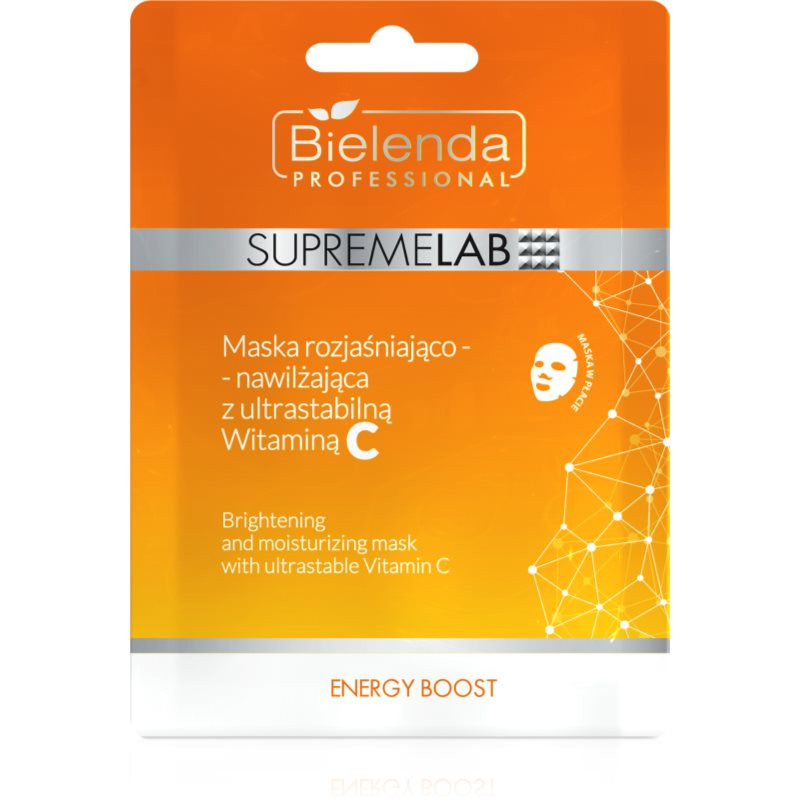 Bielenda Professional Supremelab Energy Boost rozjasňující plátýnková maska s vitaminem C 1 ks