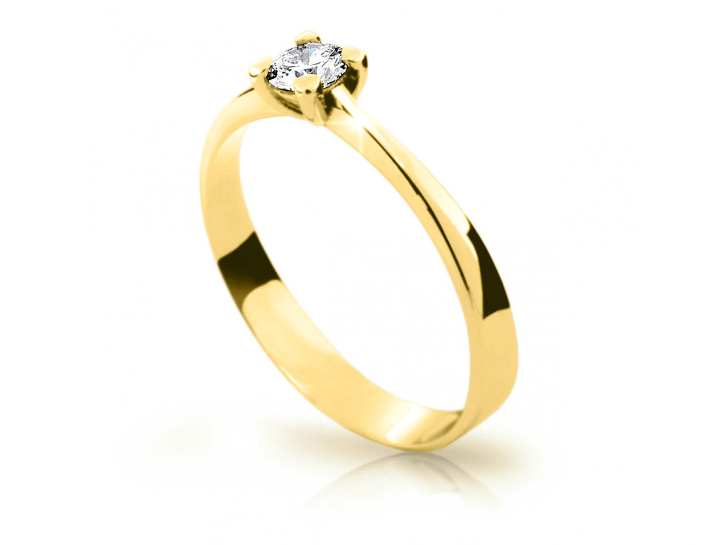 Cutie Diamonds Jemný zásnubní prsten ze žlutého zlata s diamantem DZ6899-1905-10-X-1 52 mm