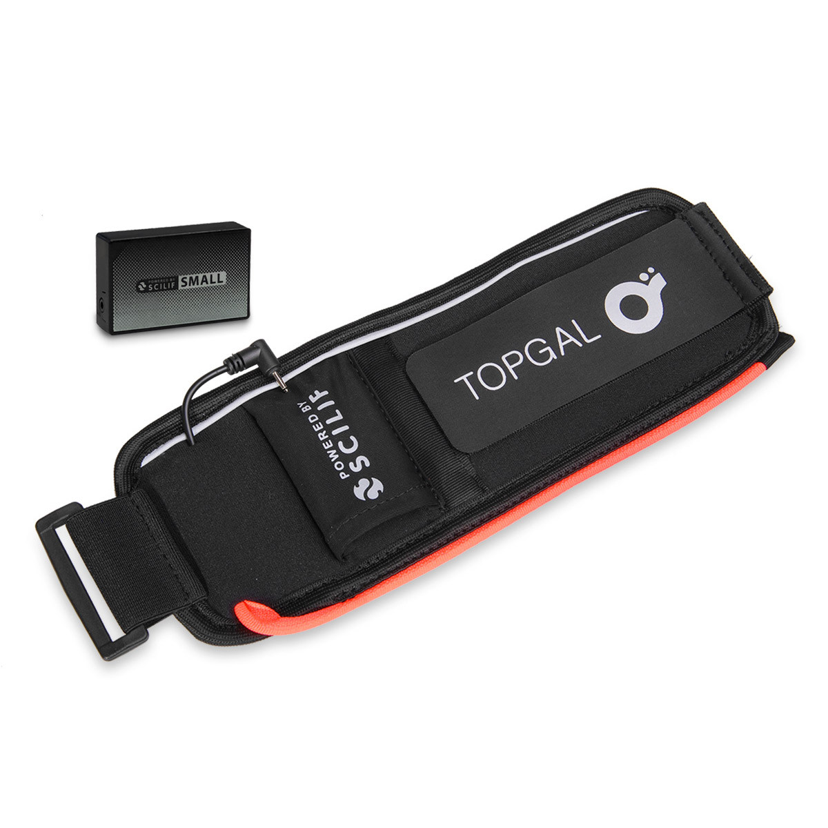 Svítící pás s kontrolní jednotkou Topgal ARMBAND RED SET