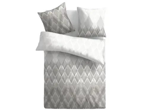 Povlečení Bibi 140x200 cm, šedé, bavlněný satén