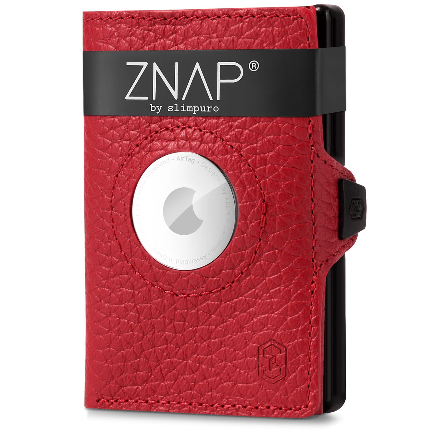 Slimpuro ZNAP Airtag Wallet, 12 karet, přihrádka na mince, 8,9 x 1,8 x 6,3 cm (Š x V x H), ochrana RFID