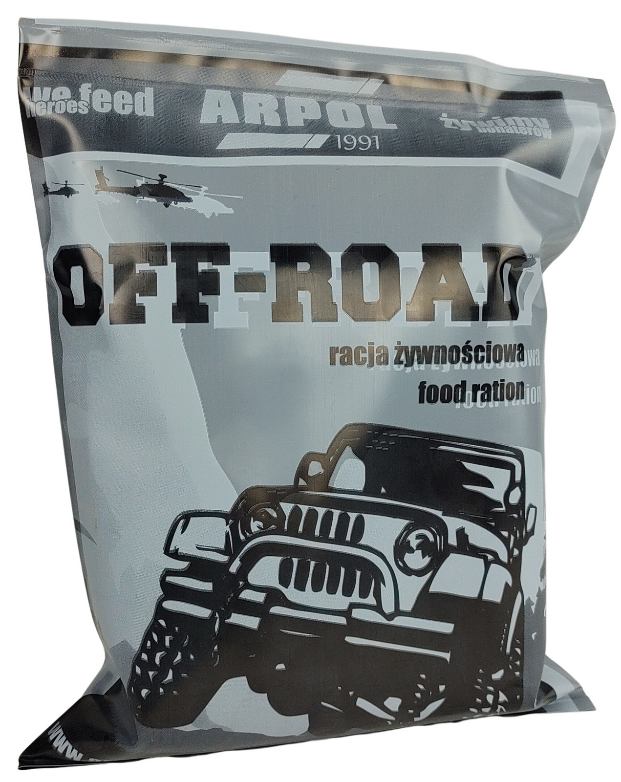 Potravinový balíček na cesty OFF-ROAD set 2 (Vepřové se zeleninou a rýží) MRE ARPOL®