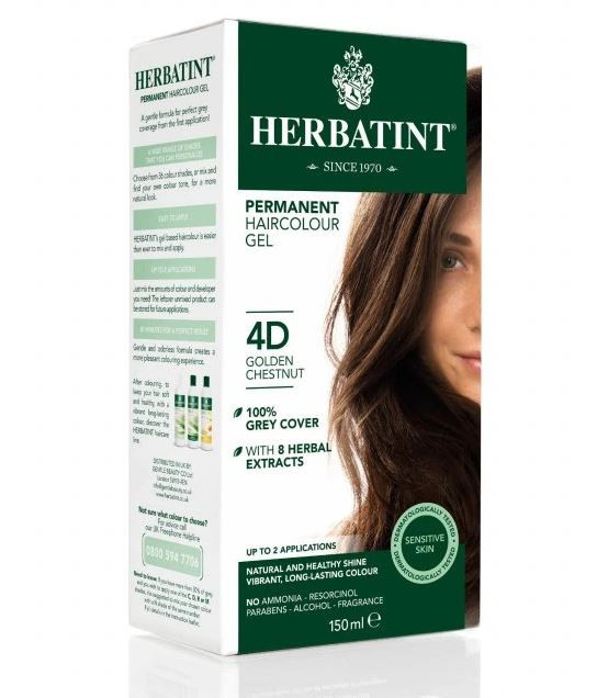 HERBATINT HERBATINT 4D zlatavý kaštan permanentní barva na vlasy  150 ml