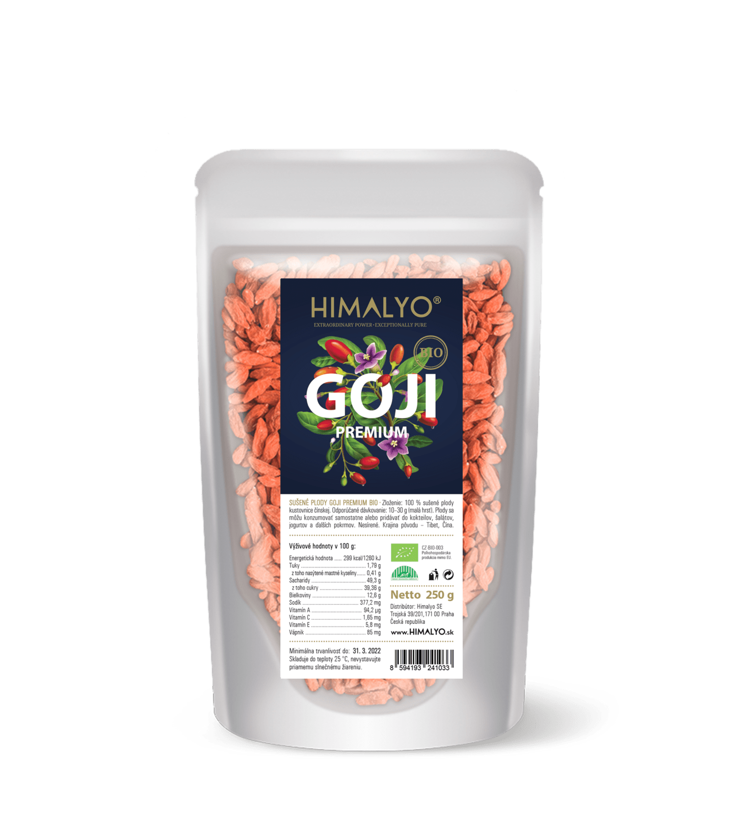 HIMALYO GOJI sušené plody PREMIUM 100 g BIO 100 g